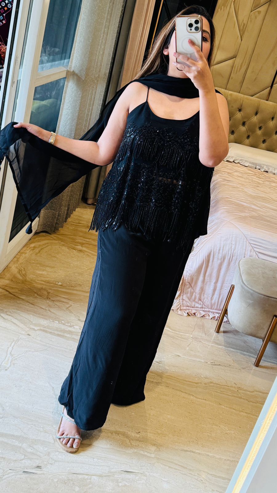 Aira Indo-Western Set- Black